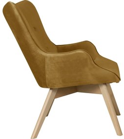 Кадифено кресло горчица Niko – Ropez