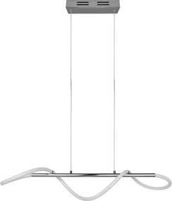 Метално LED затъмняващо се висящо осветително тяло в сребрист цвят Argos – Reality