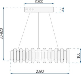 Кристален пендел LED APP1041-CP