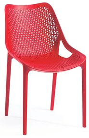 Червен пластмасов градински стол Bilros – Rojaplast