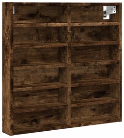 847965 vidaXL Шкаф витрина, опушен дъб, 60x8,5x58 см, инженерно дърво