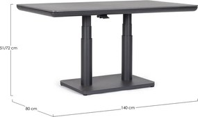 Алуминиева градинска маса за хранене 80x140 cm Miguel – Bizzotto