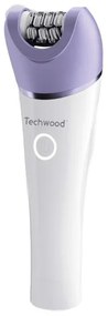 Епилатор Techwood TCO-6007, 2 скорости, LED светлина, Автономност 2 часа, USB-C, IPX7, Бял/Лилав