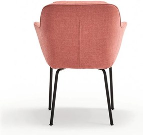 Розов тапициран трапезен стол с подлакътници Sadira – Teulat