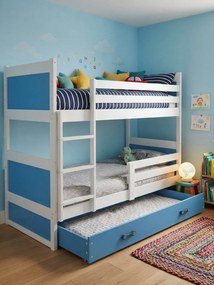 Двуетажно легло Riccon-White - Blue-200 x 90
