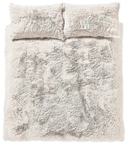 Бяло спално бельо за двойно легло от микроплюш 230x220 cm Cuddly - Catherine Lansfield