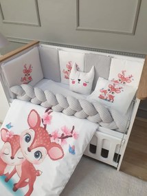 Babyhome Комплект за бебешко легло 60/120 см - сърна