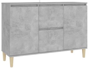 806107 vidaXL Бюфет, бетонно сив, 101x35x70 см, инженерно дърво