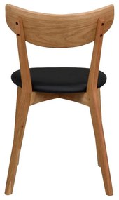 Стол за хранене от кафяв дъб с черна седалка Ami - Rowico