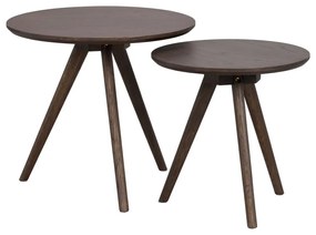 Кръгла странична масичка с дъбов плот ø 50 cm Yumi – Rowico