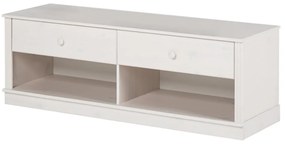 Бяла маса за телевизор от масивен бор 137x47 cm Anita – Støraa