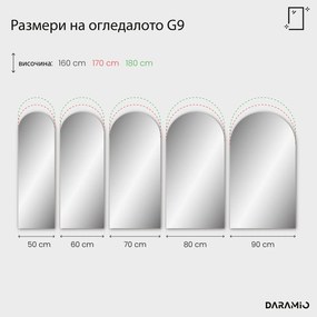 Атипични огледало с LED осветление G9