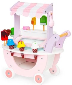 Дървена стойка за сладолед с аксесоари