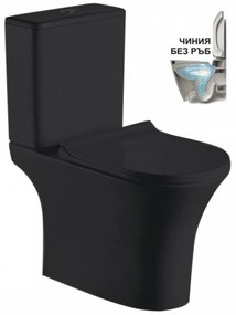 Моноблок ICC 7937MB, седалка и капак, порцелан, черен мат, 83x65x37.5см