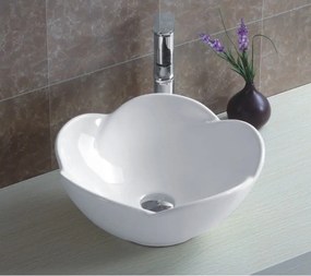 Мивка за баня ICB 867, монтаж върху плот, порцелан, бял, 39x39x17см