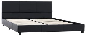 284770 vidaXL Рамка за легло, черна, изкуствена кожа, 120x200 cм