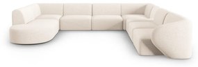 Кремав ъгъл U-образен диван, десен ъгъл Shane - Micadoni Home