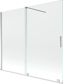 Mexen Velar двукрила плъзгаща преграда за вана 180 x 150 cm, прозрачна, хром