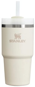 Кремав термос със сламка от неръждаема стомана 600 ml Quencher H2.0 FlowState Tumbler Cream – Stanley