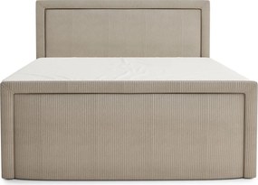 Бежово боксспринг легло 180x200 cm с място за съхранение Fresco – Maison de Rêve