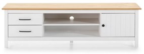 Бяла дървена маса за телевизор Miranda - Marckeric
