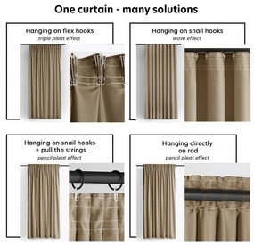 Бежова затъмняваща завеса 200x250 cm Velto – Filumi