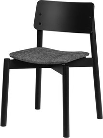 Черен трапезен стол за подреждане Wem – noo.ma