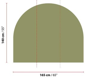 Стикер за стена 165x140 cm Olive Green - Ambiance