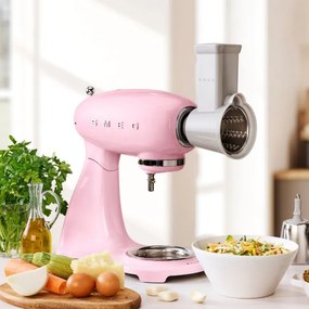 Планетарен миксер SMEG SMF03PKEU, 800 W, 4.8 л, 10 скорости, Функция за плавен старт, Крачета против хлъзгане, Розов