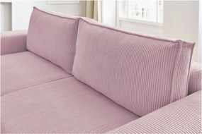 Светлорозов диван от велур 245 cm Nihad - Bobochic Paris