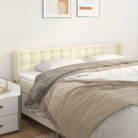 3118866 vidaXL Горна табла за легло, кремава, 163x16x78/88 см, изкуствена кожа