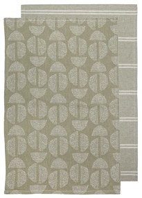 Памучни кърпи в комплект от 2 броя 45x70 cm Splice Moss - Ladelle