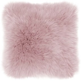 Розова възглавница от овча кожа, 45 x 45 cm - Tiseco Home Studio