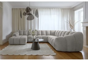 Светлосив ъглов диван (десен ъгъл/U форма) Shell – Miuform