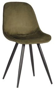 Кадифени трапезни столове в цвят каки в комплект от 2 броя Capri - LABEL51