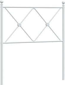 376578 vidaXL Метална резервна табла за легло, бяла, 80 см