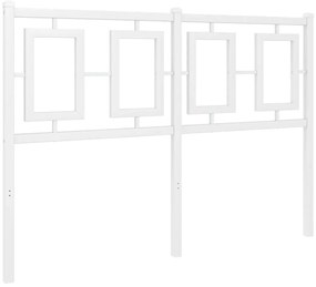374321 vidaXL Метална табла за глава, бяла, 120 см