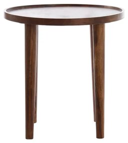Кръгла странична масичка от масивна акация ø 45 cm Qiano – Light &amp; Living
