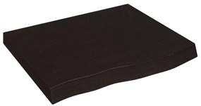 3156412 vidaXL Плот за маса тъмнокафяв 60x50x(2-6) см обработен масивен дъб