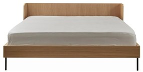 Двойно легло в дъбов декор 180x200 cm в естествен цвят Wrap - Bonami Selection