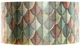 Кадифена абажура с дизайн на листа и златно покритие 50/50/25