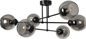 Плафон КОМПАС G, черен/сив, 6xE27