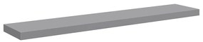 323862 vidaXL Окачен стенен рафт, сив, 120x23,5x3,8 см, МДФ
