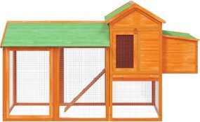 Кокошарник кафяв 193x65x117 см бор масив