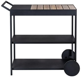 Маса за сервиране на колелца с акациев плот 40x80 cm Miro - Wenko