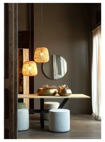 Бежов пуф, ø 46 cm Sara - WOOOD