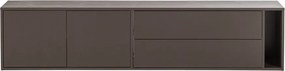 Тъмнокафява маса за телевизор от масивен бор 200x45x44 cm Settle Down – vtwonen