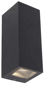 Модерна стенна лампа черна 2-светлина GU10 AR70 IP54 - Baleno