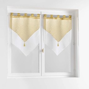 Завеси в комплект от 2 бр. в жълт и бял цвят 60x90 cm Duetto – douceur d'intérieur