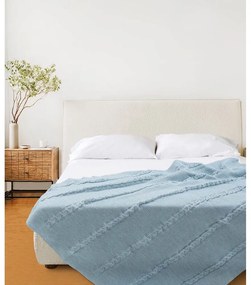 Синьо покривало за легло 200x220 cm Trenza – Oyo Concept